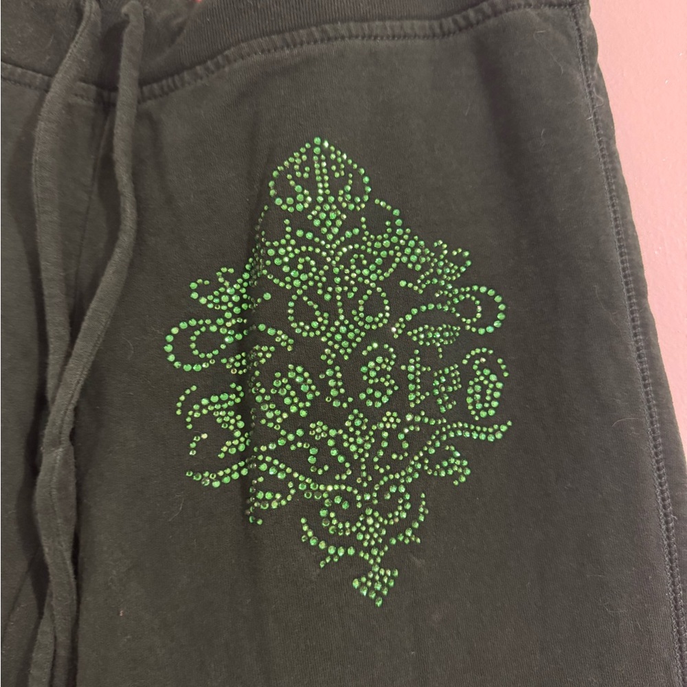 Twisted Heart Green Tracksuit Set with Hoodie and Pants Embellished Bling - Picture 3 of 13